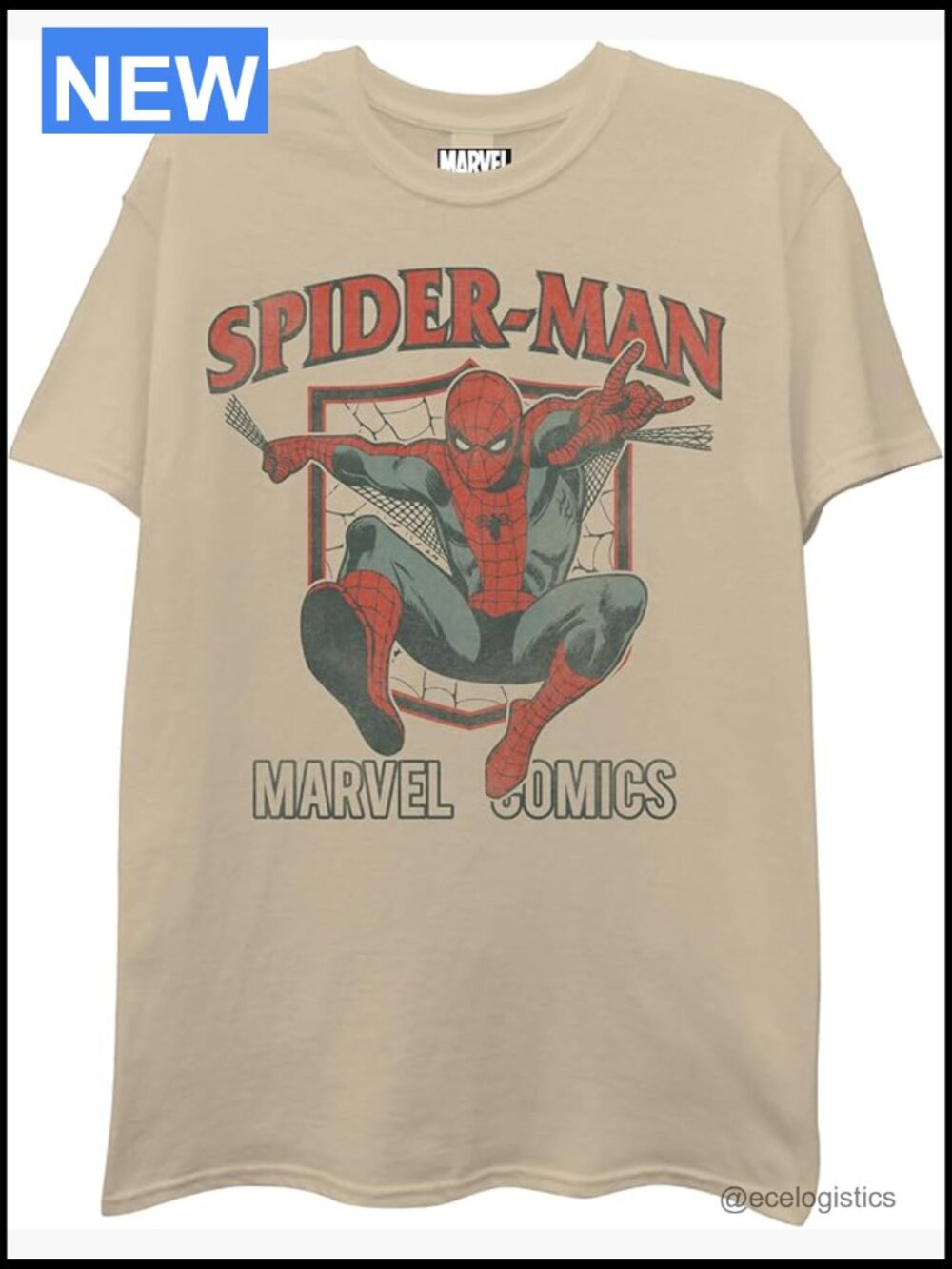 Marvel Comics Spider-Man Swinging Graphic Short Sleeve T-Shirt